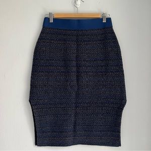 COS elasticized midi wool knit skirt